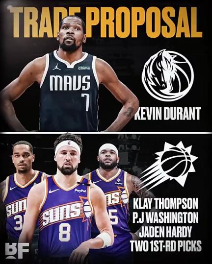 和歐文濃眉組三巨？美媒：獨(dú)行俠可用克萊+PJ+哈迪+倆首輪去換KD